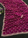 Mahek Pure Fandy Chiffon Silk With Sequence Embroidery Work Sarees Wholesale Price In Surat